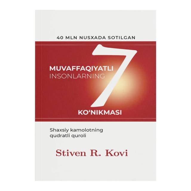 Muvaffaqiyatli insonlarning 7 ko'nikmasi kitobining muqovasi