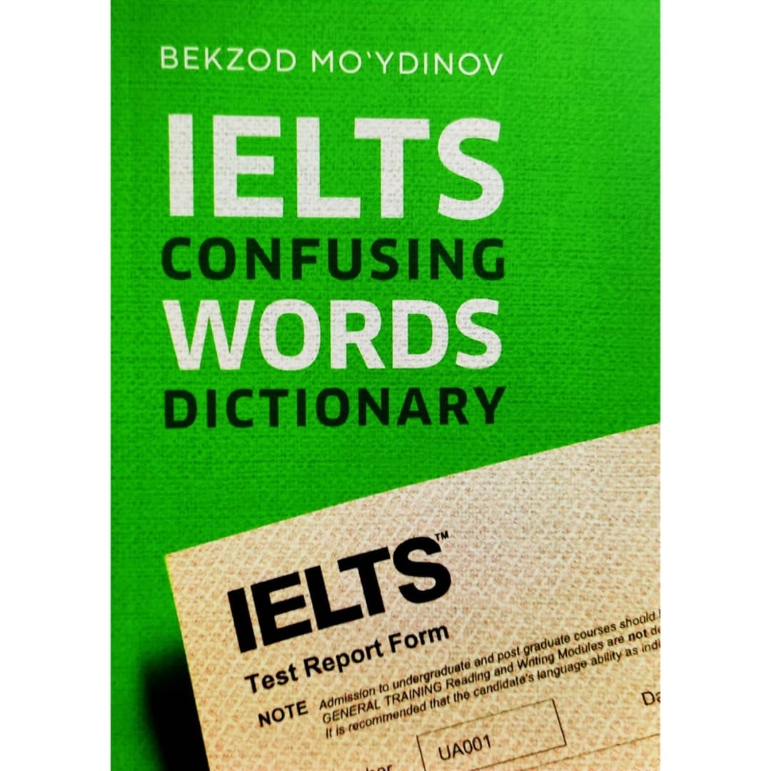 IELTS confusing words dictionary kitobining muqovasi