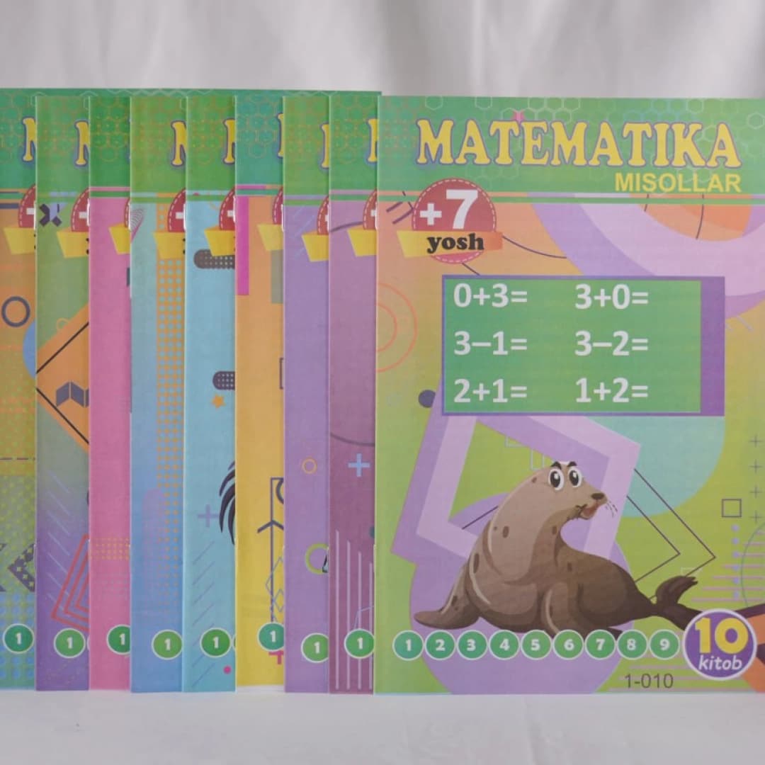 Matematika misollar 7-8 yosh (20 xil)