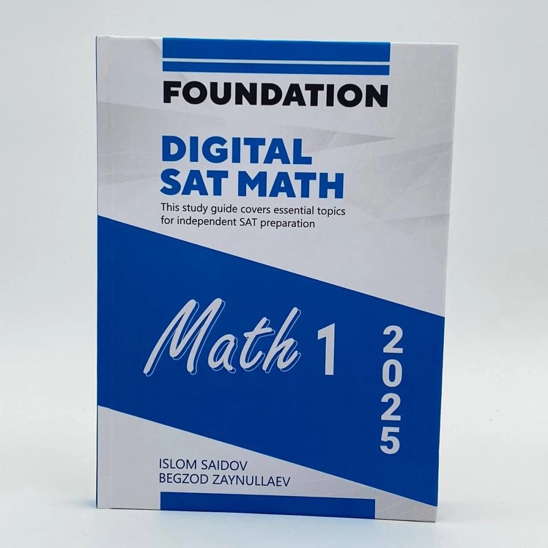 Digital Sat Math. Foundation. Math 1 kitobining muqovasi
