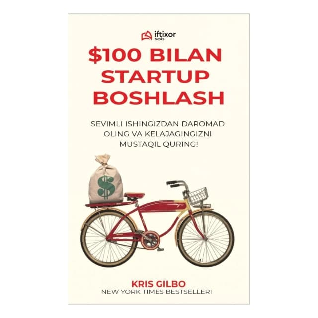 $100 bilan startap boshlash kitobining muqovasi
